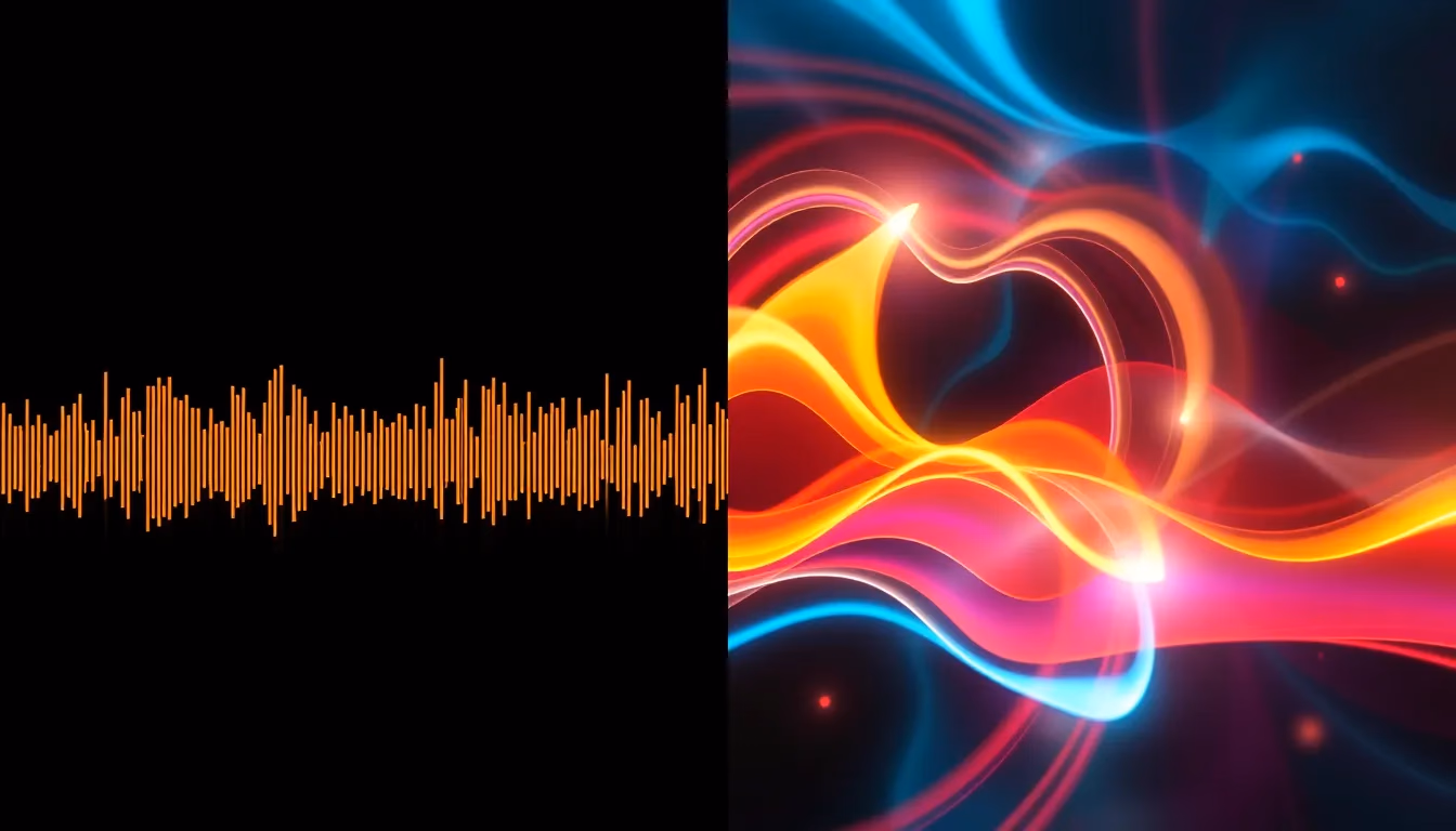 Porównanie między podstawową wizualizacją audio a profesjonalną artystyczną wizualizacją teledysku do coveru na YouTube